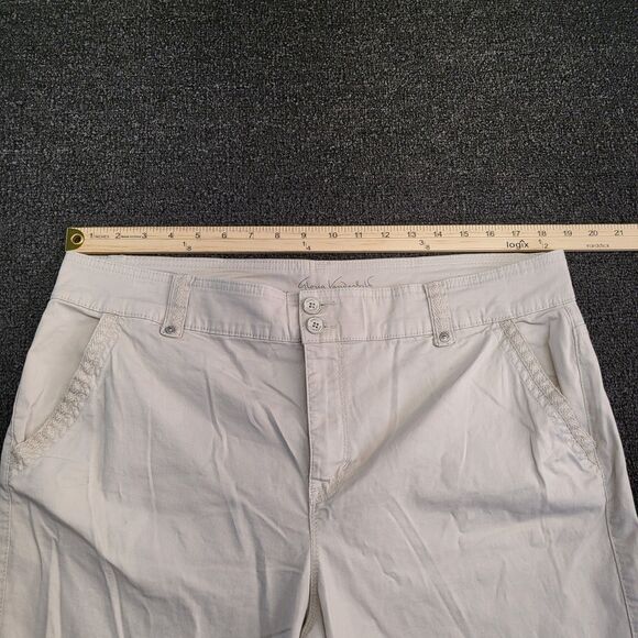 Gloria Vanderbilt Womens 14 (37x20) Denim Skimmer Cuffed Capris Pants - Picture 6 of 12